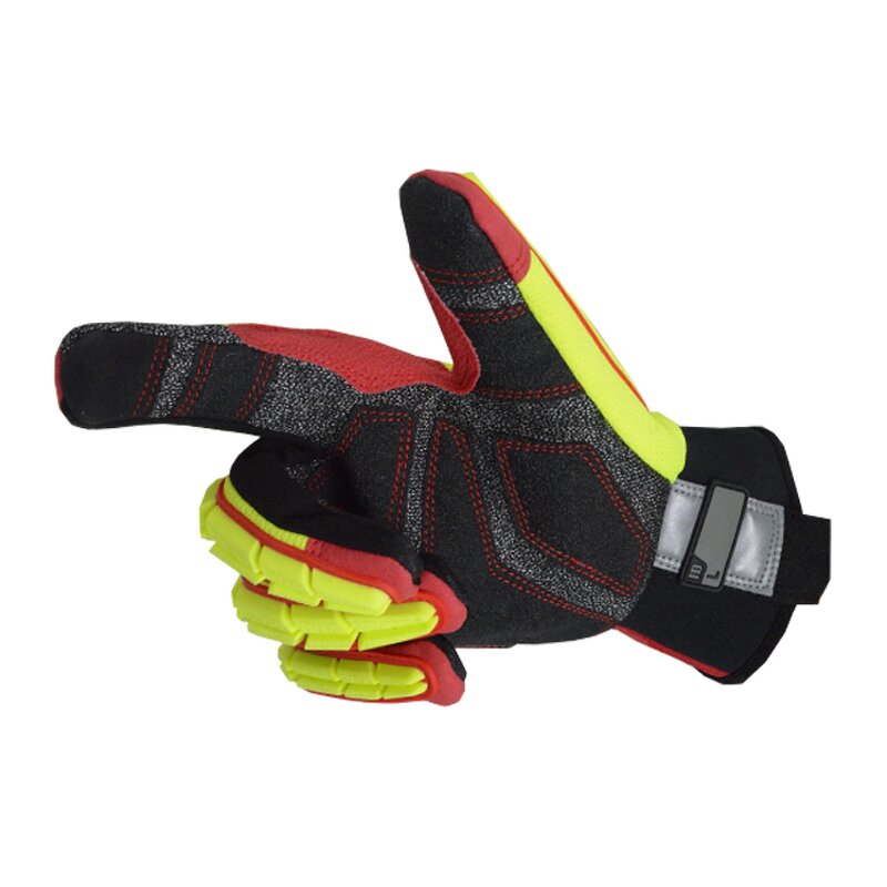 Heavy Duty Work Gloves Manufacturer - PVC Palm Patch TPR Impact Safety Oil Water Resistant
