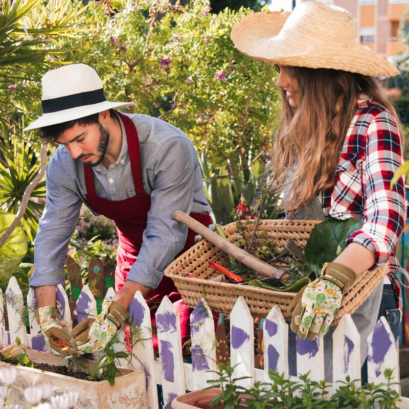 Garden Gloves Manufacturer - Split Goatskin Palm Spandex Back for Women