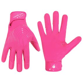 American Football Gloves Factory - Full Size Pink Anti-Slip Black Silicone Palm Adjustable Wrist