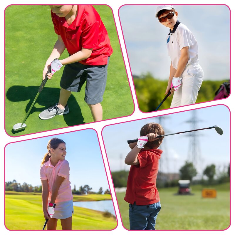 Youth Golf Glove Manufacturer - PU Leather Palm Enhanced Stitching Durable Air Mesh Breathable