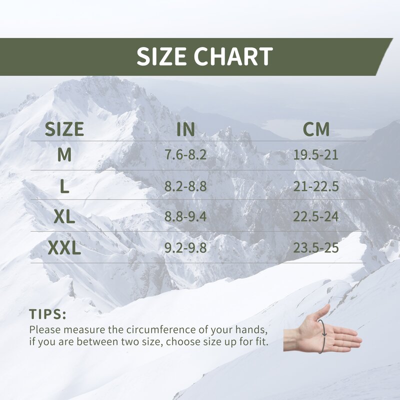 Winter Gloves Factory - Green Waterproof PU Leather Palm Fabric Back Elastic Wrist Closure Durable