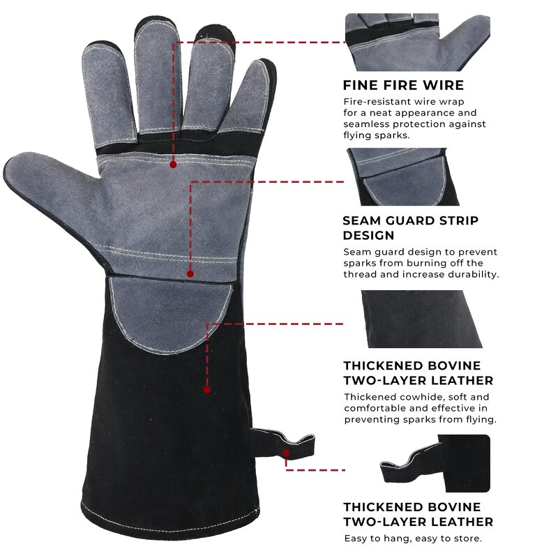 Pet Grooming Gloves Factory - Anti Cat Scratch Thick Long Tear Animal Handling Anti-bite Training