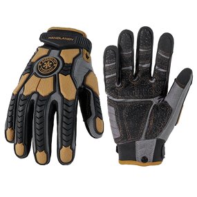 Heavy Duty Work Gloves Manufacturer - Custom Fleece Lining Water Repellent Anti Vibration TPR