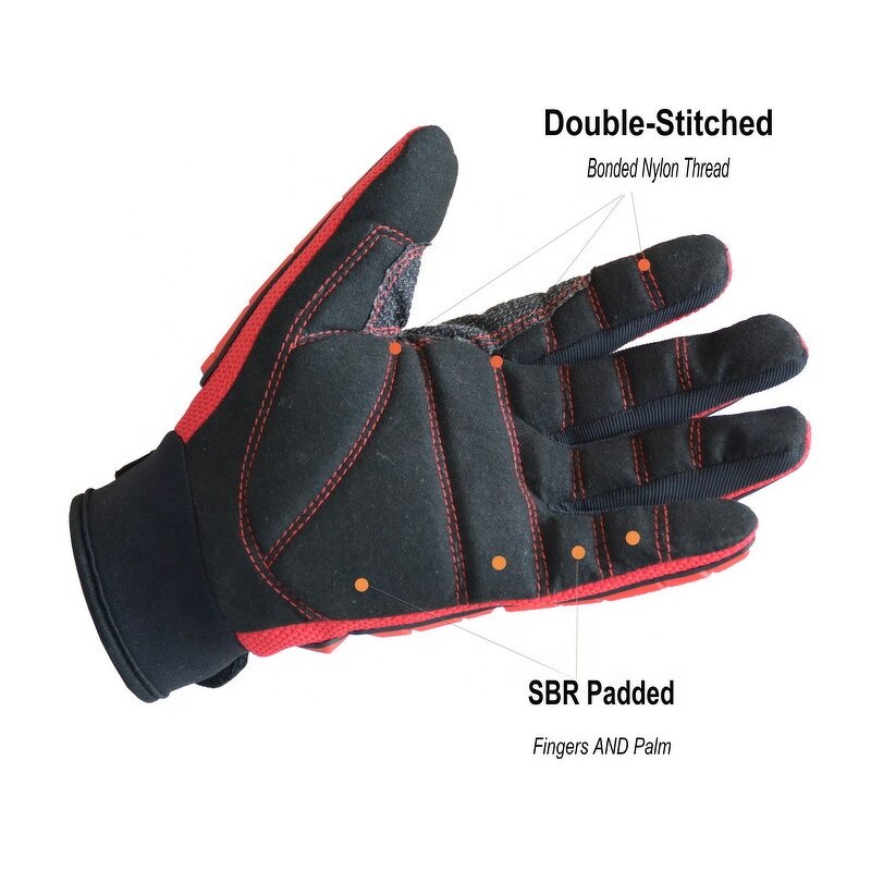 TPR Work Gloves Supplier - Protector Impact Heavy Duty Fitness Safety Rubber Mechanic