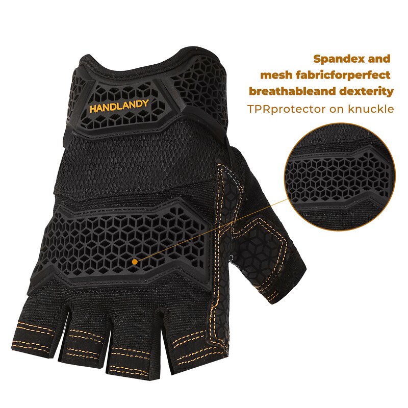 U-Wrist Tactical Gloves Supplier - Half-Finger Anti-Abrasion Anti-Cut Anti-Impact TPR Gym Motorcycle