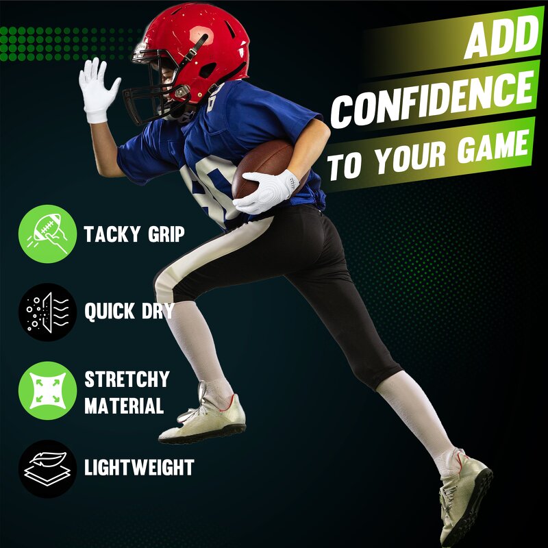 American Football Gloves Factory - Free Sample Silicone Palm Air Mesh Back Breathable Waterproof Durable