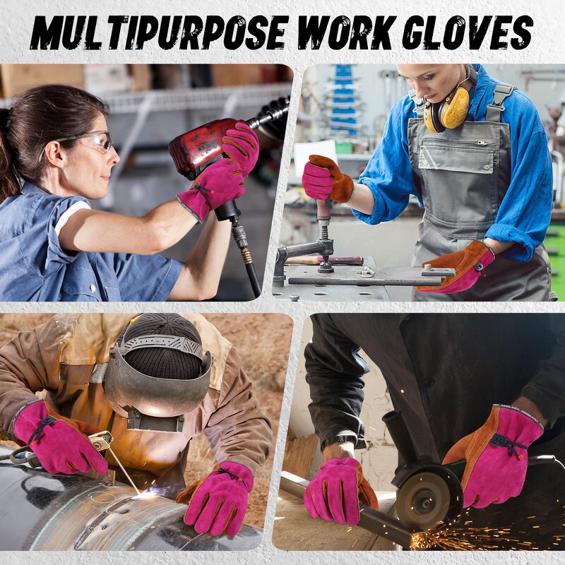 Cowhide Leather Work Gloves Manufacturer - Lightweight Premium Durable Breathable Cotton Lining