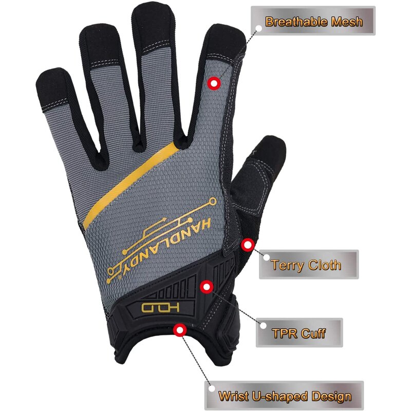 Cut Resistance Safety Gloves Supplier - ANSI Level 5 Great Grip Construction Auto Mechanic Touch