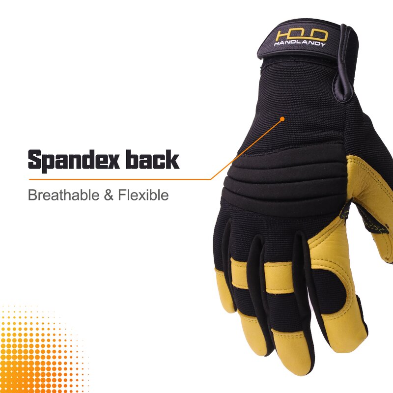 Safety Gloves Manufacturer - Breathable Flexible Durable Deerskin Leather EVA Padded