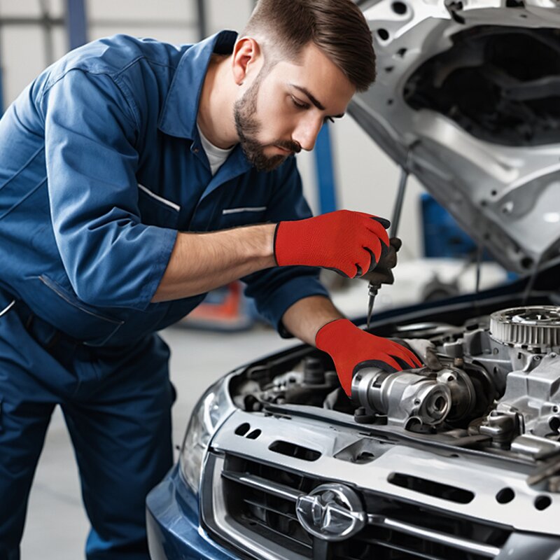 Latex Work Gloves Factory - OEM ODM Premium Material Red Black Free Sample Fast Delivery