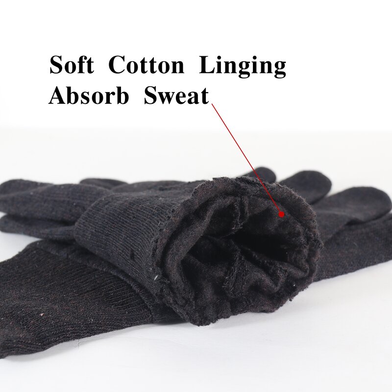 Yard Work Gardening Gloves Supplier - Free Sample Black Soft Comfortable Sweat Cotton Lining DDP/FOB