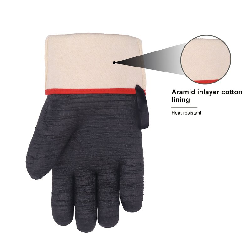 BBQ Gloves Factory - Forearm Protective 14" Black High Temperature Kitchen