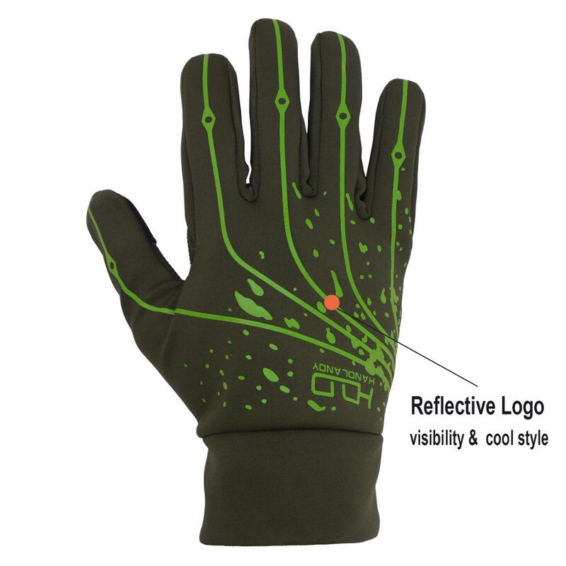Outdoor Sports Gloves Supplier - Olive Green Windproof Rain Resistant Grip Cycling Touch Screen