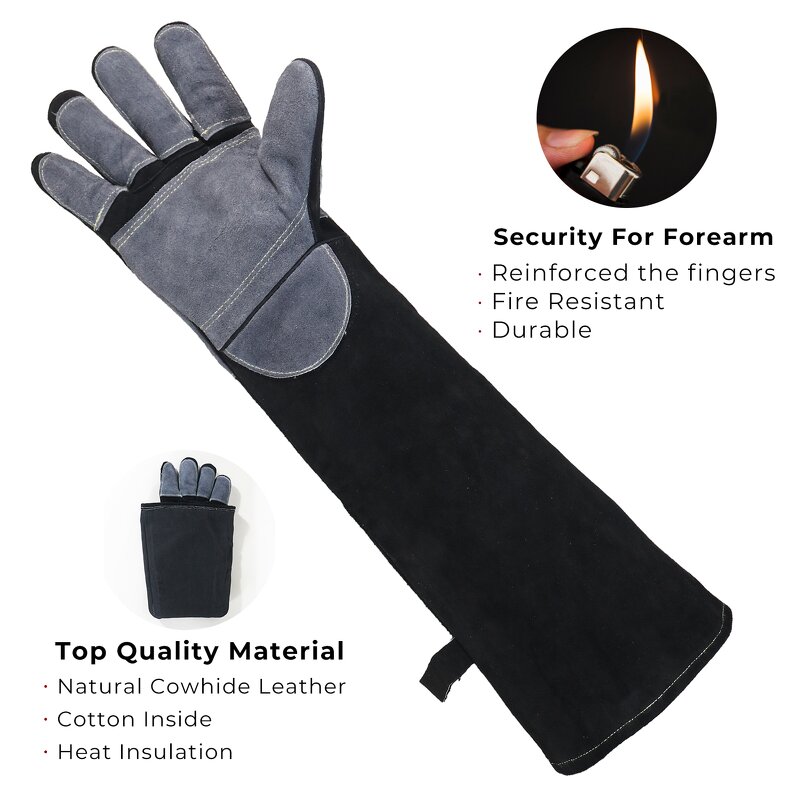 Pet Gloves Supplier - Multipurpose Anti-Vibration Training Scratch Cat Dog Leather Welding