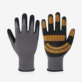 Nitrile Dipped Gloves Supplier - 15Guage Spandex Liner Micro Foam Coated Silicone Knitted