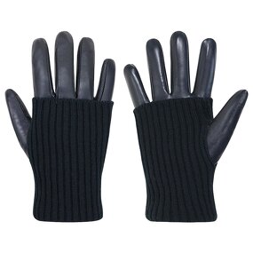 Women's Winter Gloves Factory - Hot Selling Black Breathable Goatskin Palm Back Touch Screen Warm Wool