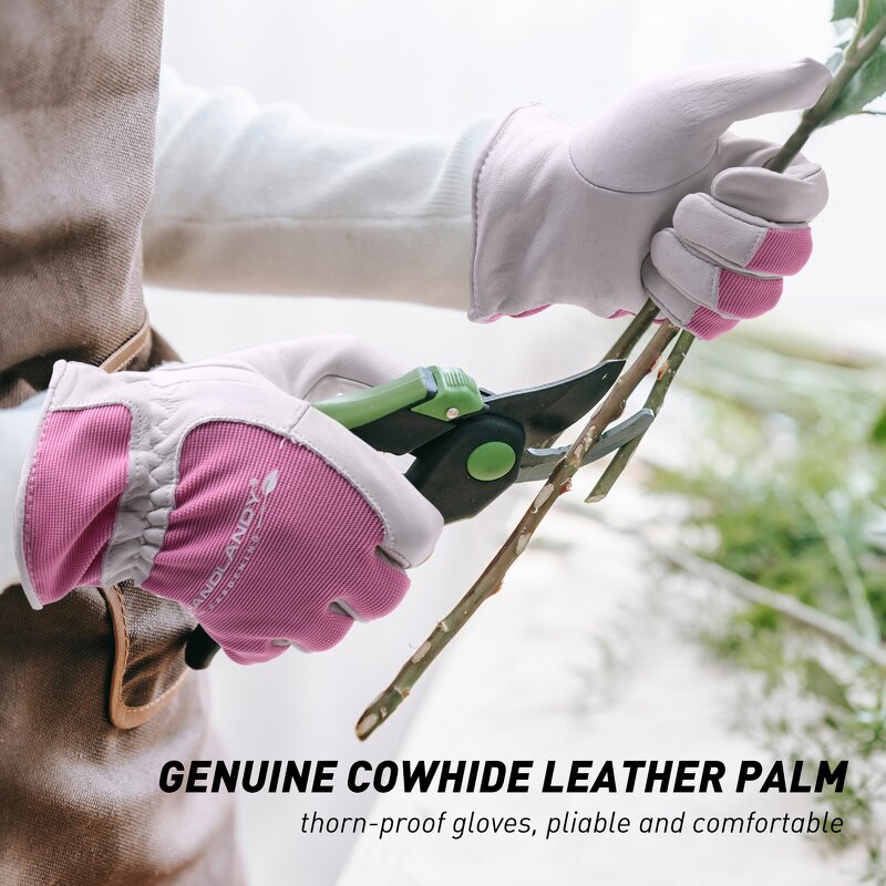 Garden Gloves Supplier - Women's Leather Touch Screen Great Grip Anti-Abrasion