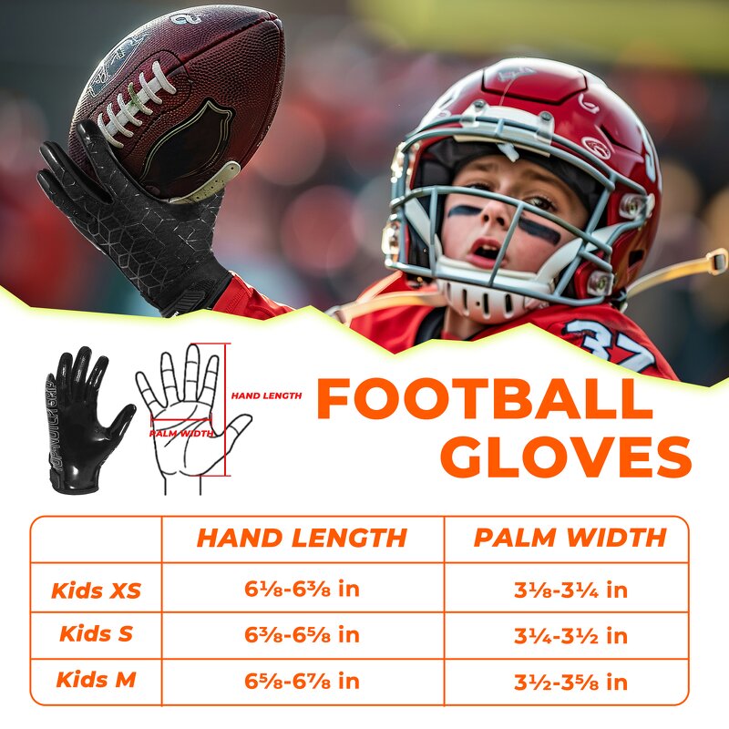 American Football Gloves Factory - Black Fully Silicone Coating Sticky Grip Customized Logo Low MOQ
