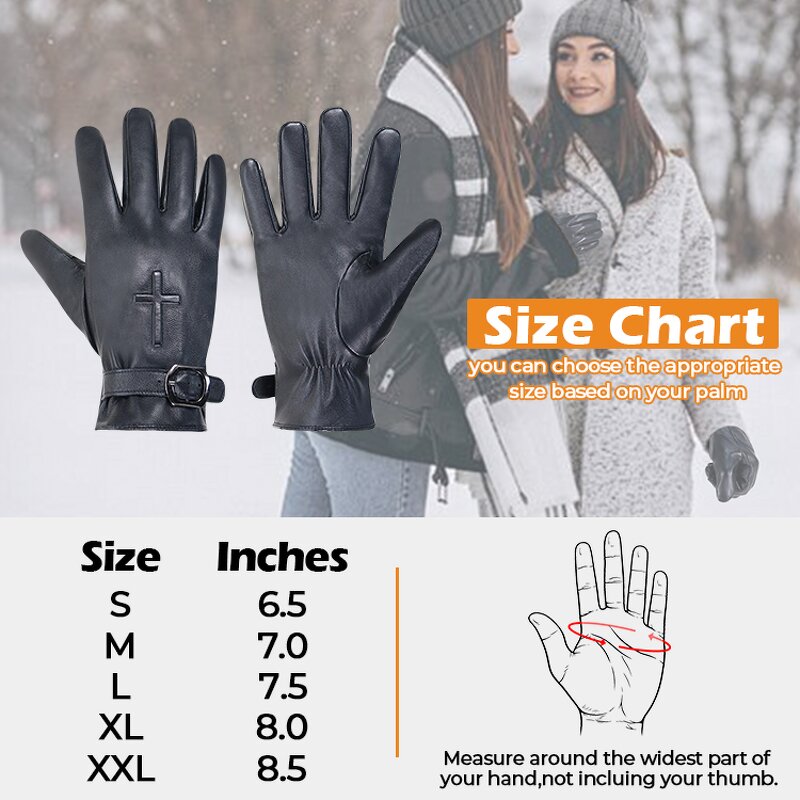 Men's Winter Gloves Supplier - OEM ODM Black Goatskin Palm Back Wool Lining Back Adjustable Wrist Customized