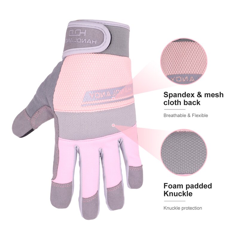 Women's Safety Work Gloves Manufacturer - Anti-Slip Touch Screen Factory Wholesale Synthetic Leather Silicone Coating