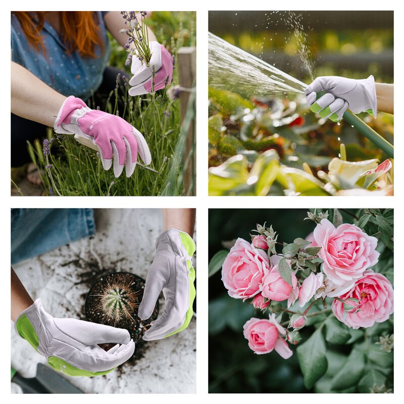 Garden Gloves Supplier - Women's Leather Touch Screen Great Grip Anti-Abrasion