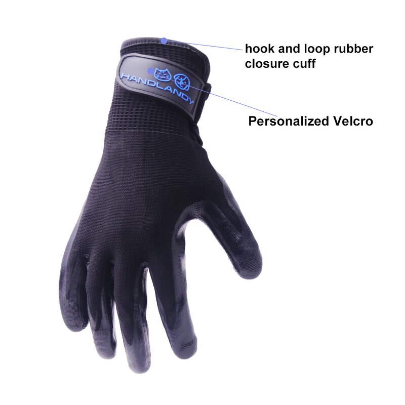 Pet Grooming Gloves Factory - Black Five Fingers Silicone Bath Comb Deshedding Cleaning Hair Remover