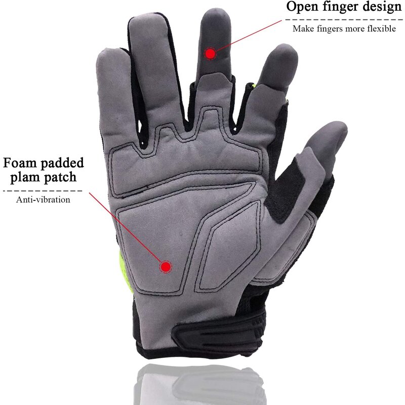 Framer Gloves Factory - U-shape Wrist Open Fingers Carpenter Farm Yard Work Gardening
