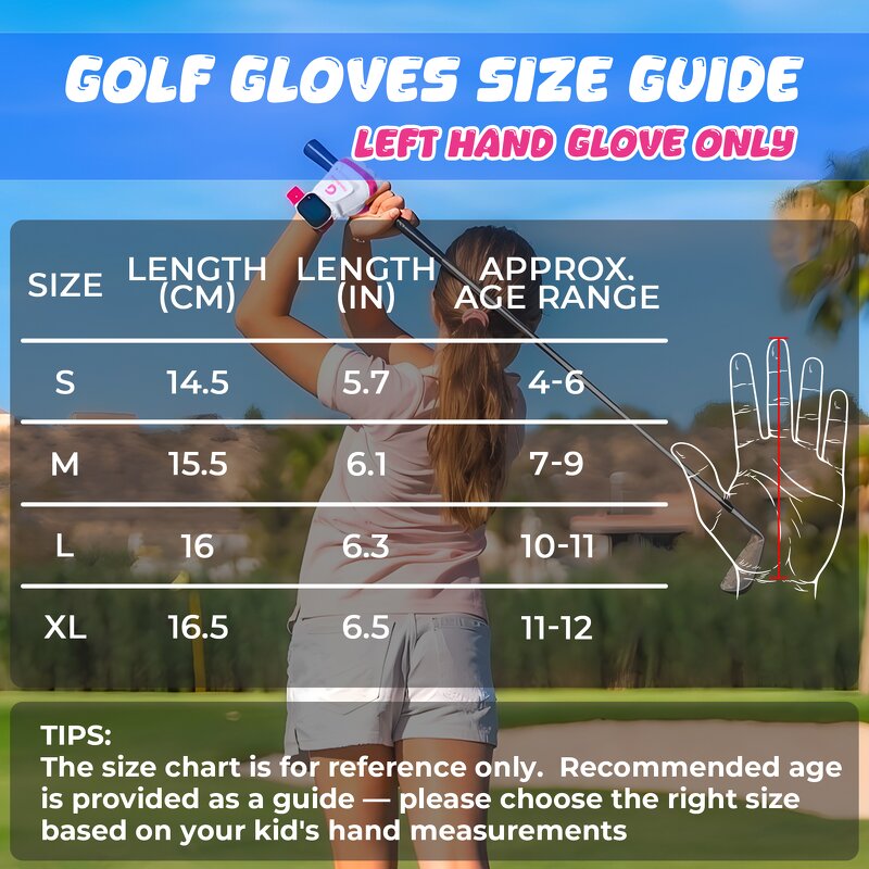 Youth Golf Glove Manufacturer - PU Leather Palm Enhanced Stitching Durable Air Mesh Breathable