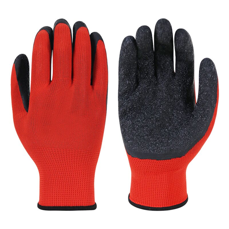 Latex Work Gloves Factory - OEM ODM Premium Material Red Black Free Sample Fast Delivery