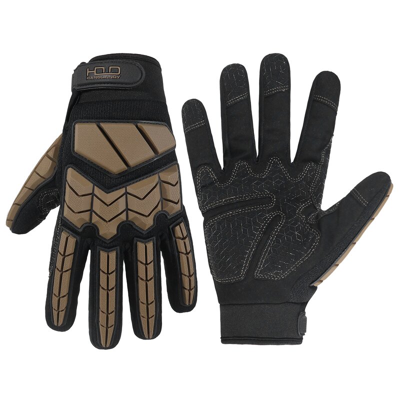 Heavy Duty Mechanic Gloves Manufacturer - TPR Protection Touchscreen Impact Safety Oil Gas