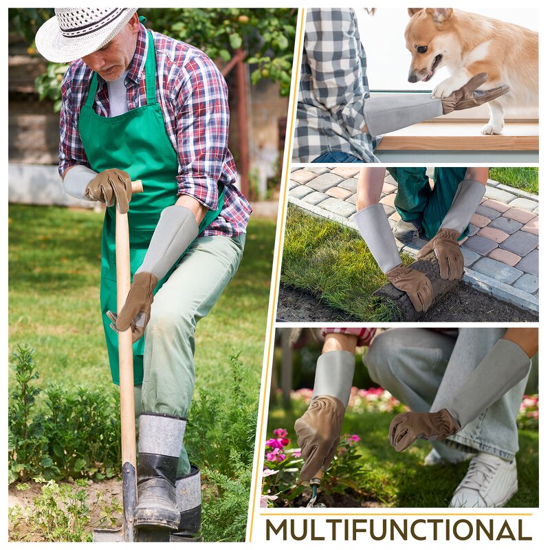 Thornproof Gloves Manufacturer - Hot Selling Durable Cowhide Arm-Length Sleeve EN388 Certified Customized