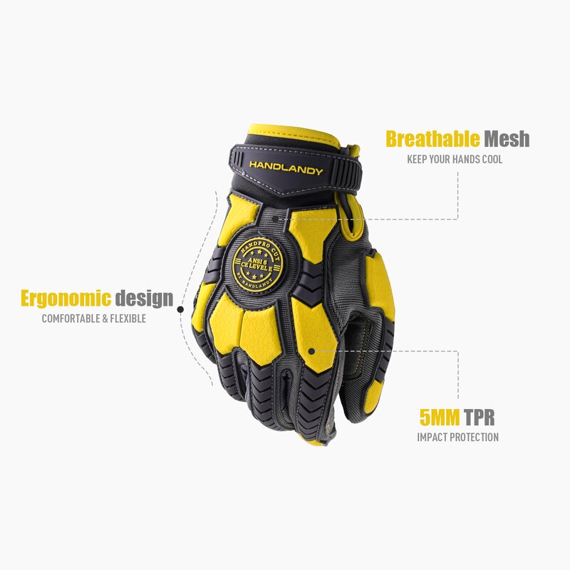 Oil and Gas Gloves Factory - Ready to Ship EN388 Impact Resistance Heavy Duty Industrial