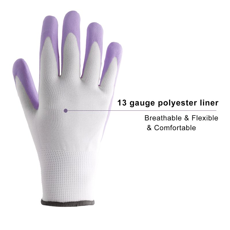 Yard Work Gloves Factory - 15gg Best Quality Breathable Foam Nitrile Coated for Ladies