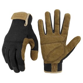 Pigskin Work Gloves Supplier - Men & Women Pigskin Palm Padded Anti-Abrasion Spandex Breathability