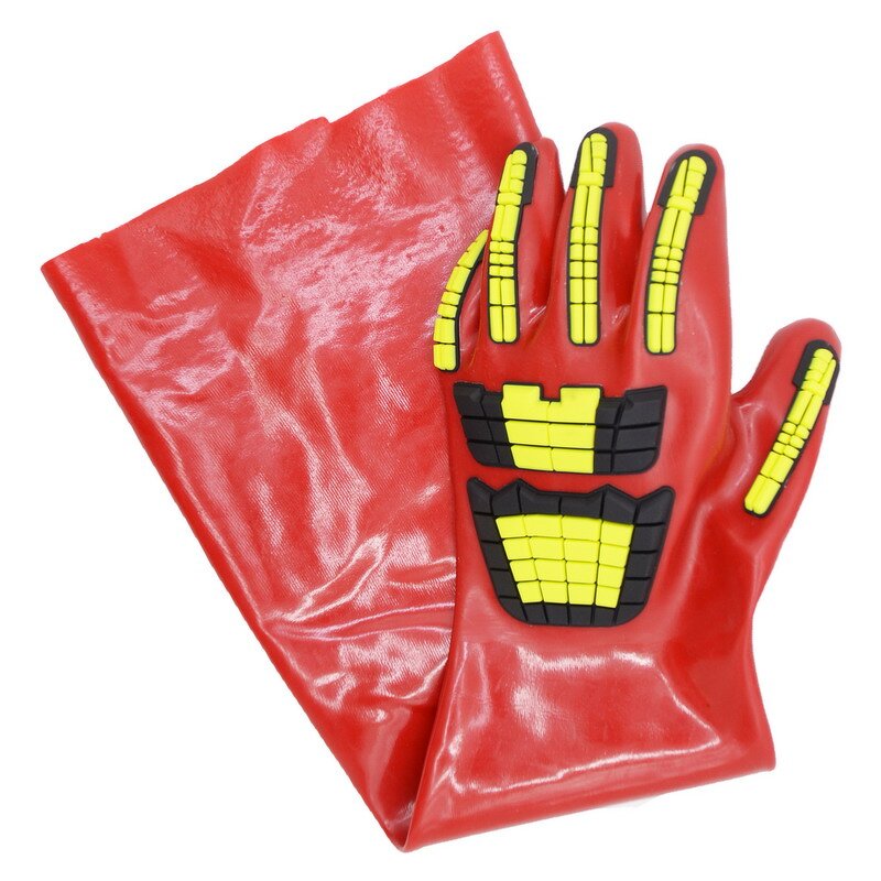 PVC Gloves Supplier - 60cm Oil Resistant Long Sleeve Industrial Gardening Fishing Rubber