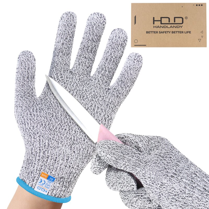 Food-Grade Work Gloves Manufacturer - Non-Slip Anti-Cut Youth 10-Needle Gray PE Yarn