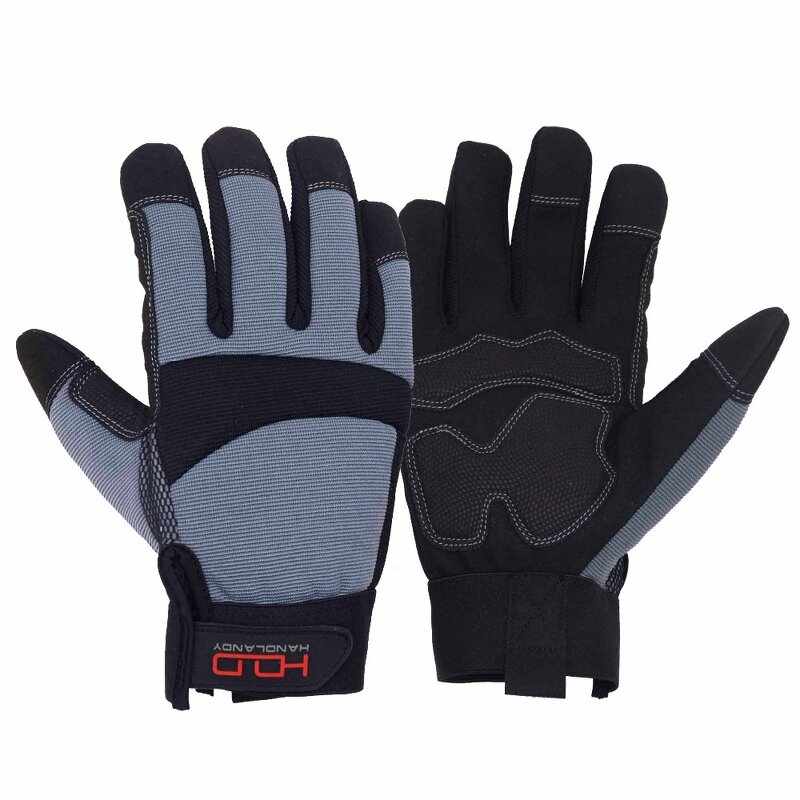 Mechanic Safety Gloves Factory - Flexible Breathable Spandex Padded Palm Vibration-Resistant Hand Working
