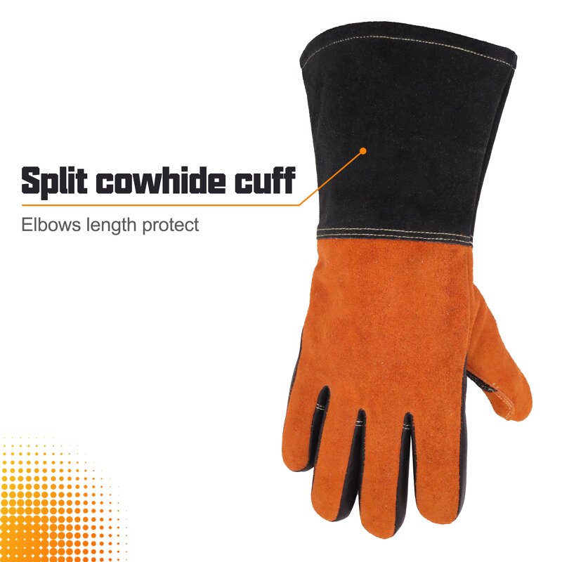 Welding Gloves Factory - Wholesale Crags Short Leather Heat Fire Resistant Tig