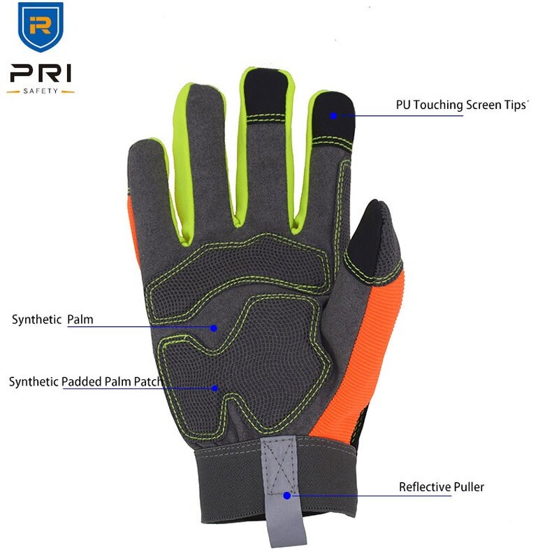 Mechanic Safety Gloves Factory - Flexible Breathable Spandex Padded Palm Vibration-Resistant Hand Working
