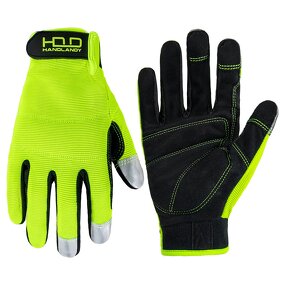 HI-VIS Work Gloves Factory - Men & Women Utility Mechanic Touch Screen Flexible