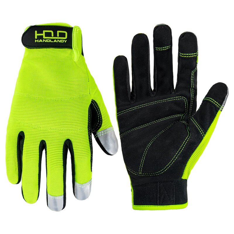 HI-VIS Work Gloves Factory - Men & Women Utility Mechanic Touch Screen Flexible