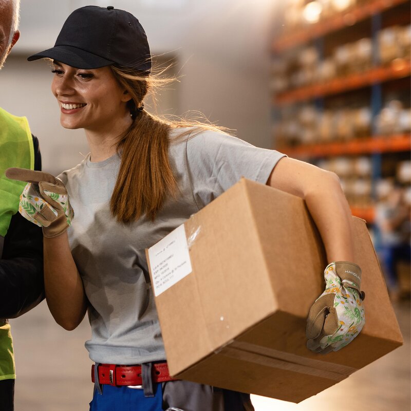 Garden Gloves Manufacturer - Split Goatskin Palm Spandex Back for Women