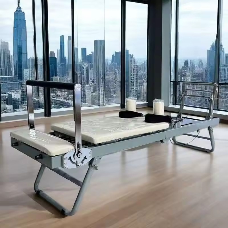 Large Size Foldable Pilates Reformer Equipment with Spring for Home Workout for Beginners Commercial Furniture