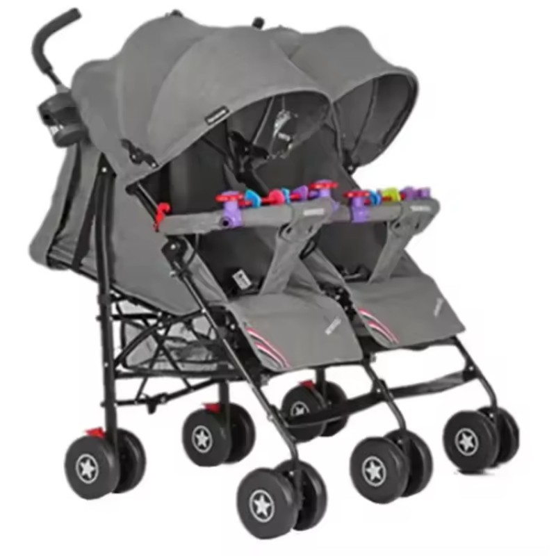 Twins Stroller Trolley New Best Selling Portable Quality Export Ride-on Cars Sunshade Baby Carriage Go Karts Lightweight