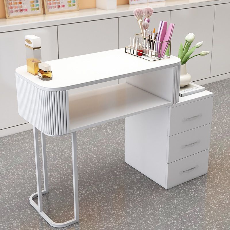 Simple Nail Table Salon Modern Luxury Nail Artist Manicure Table Wooden Storage Mesa De Manicure Professional Furniture