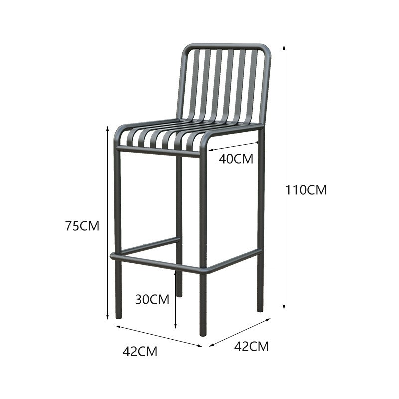 Iron Modern High Chairs Lounge Outdoor Garden Patio Reception Unique Relaxing Bar Stools Fashion Taburetes De Bar Bar Furniture