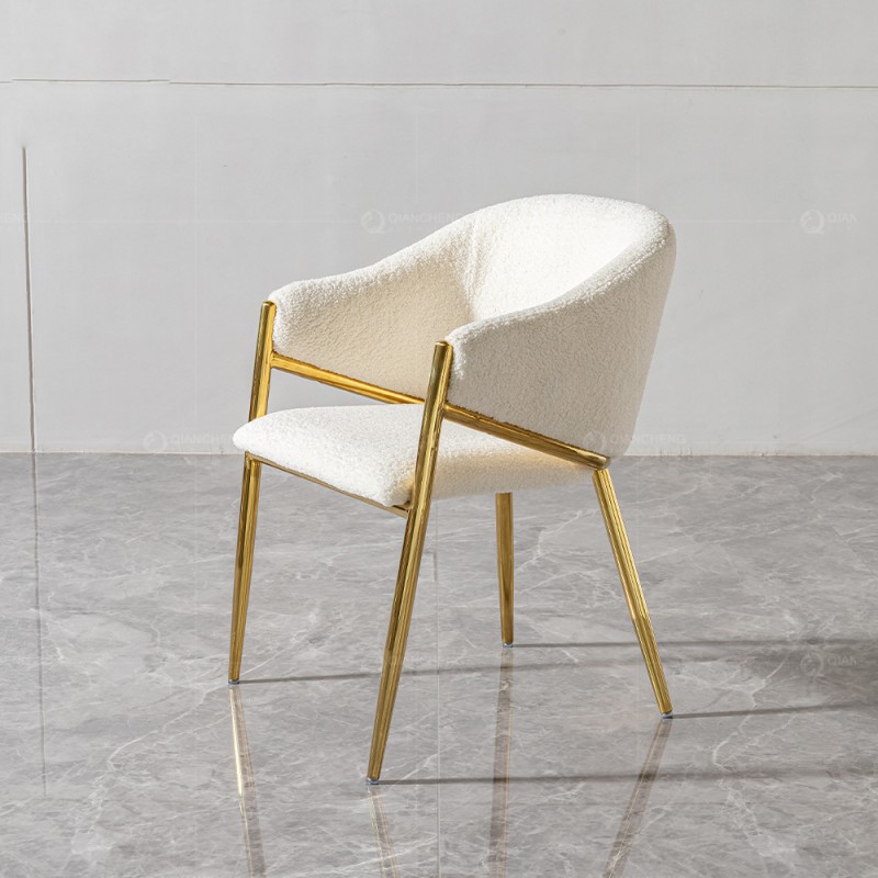 Light Luxury Dining Chair Modern Backrest Chair for Home Scandinavian Designer Style for Coffee Shops or Hotels Chic Cafe