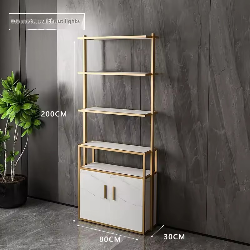 Light Luxury Low Cabinet for Nail Art Makeup Skin Care Products Display Rack Beauty Salon Cosmetic Storage Rack Salon Furniture