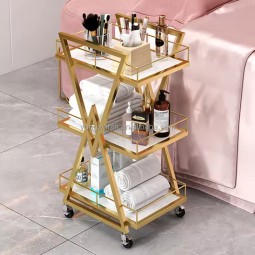 MK Modern Cyber Celebrant Nail Art Storage Rack Beauty Salon Trolley Home Use Metal Tool Car Hairdressing Tattoo Cosmetics Rack