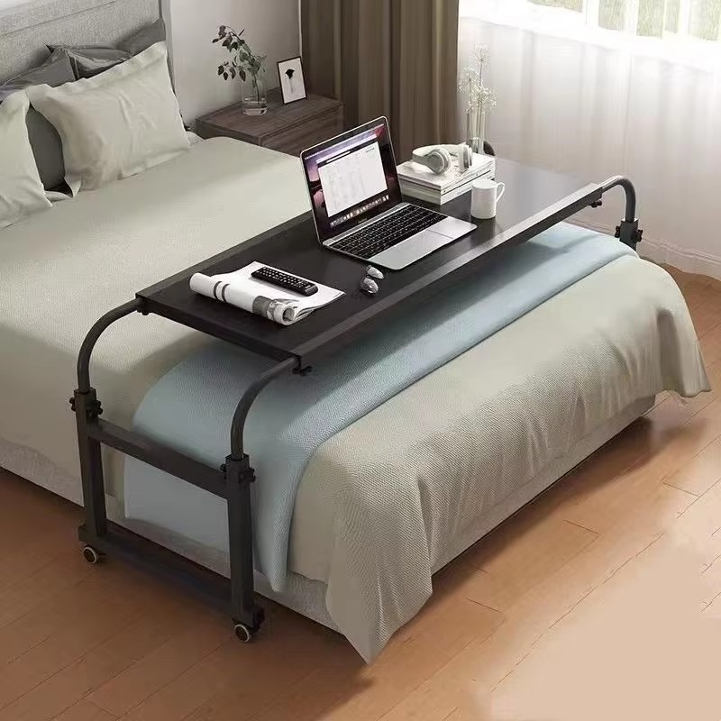 Wholesale Custom Adjustable Height Laptop Bed Table Overbed Desk Over Bed Desk Overbed Table with Wheels